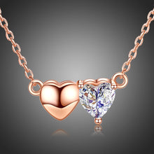 Load image into Gallery viewer, Forever Love Double Heart Pendant Necklace KPN0247 - KHAISTA Fashion Jewellery
