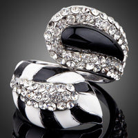 Premium luxury fox tail crystal ring design displayed on a clean white background