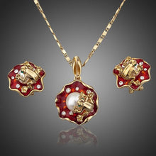 Load image into Gallery viewer, Frog Stud Earrings Necklace Set - KHAISTA Fashion Jewellery
