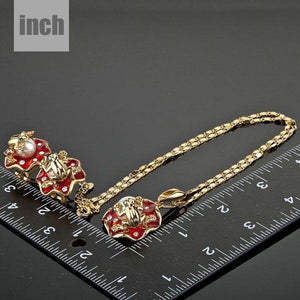 Frog Stud Earrings Necklace Set - KHAISTA Fashion Jewellery