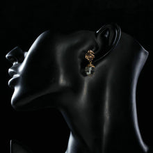 Load image into Gallery viewer, Geometric Crystal Drop Earrings - KHAISTA Fashion Jewellery
