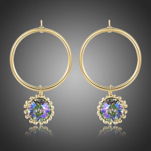 Geometric Dangle Earrings -KPE0381 - KHAISTA Fashion Jewellery