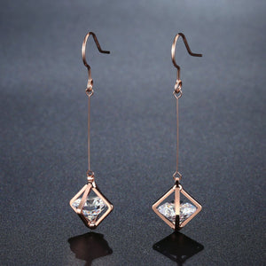 Geometric Hollow Dangle Earrings -KPE0326 - KHAISTA Fashion Jewellery