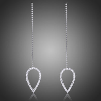 Geometric Long Drop Earrings -KPE0323 - KHAISTA Fashion Jewellery