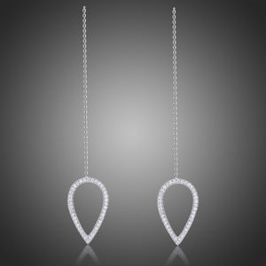 Geometric Long Drop Earrings -KPE0323 - KHAISTA Fashion Jewellery