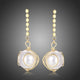 Geometric Pearl Drop Earrings