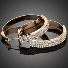 Load image into Gallery viewer, Gold Plated Bangle Design Drop Earrings - KHAISTA Fashion Jewellery
