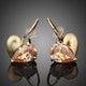Gold Plated Broken Heart Drop Earrings