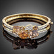 Gold Plated Caramel Crystal Bangle