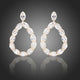 Gold Plated CZ Chain Drop Earrings