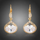 Gold Plated CZ Love Drop Earrings