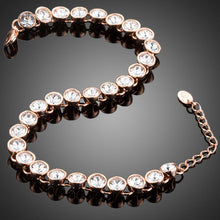 Load image into Gallery viewer, Gold Plated Designer Tennis Bracelet - KHAISTA Fashion Jewellery
