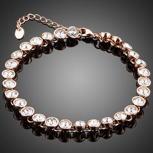 Gold Plated Designer Tennis Bracelet - KHAISTA Fashion Jewellery