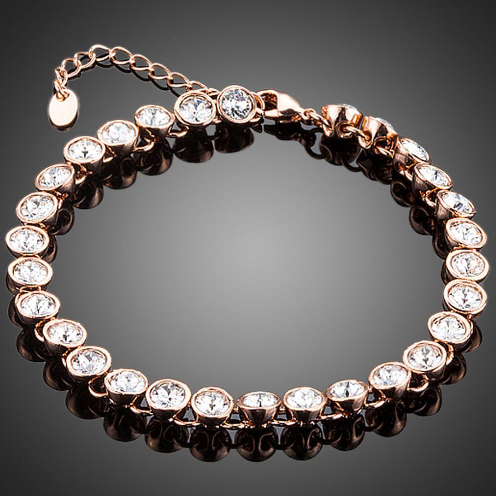 Gold Plated Designer Tennis Bracelet - KHAISTA Fashion Jewellery