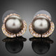 Gold Plated Dome Shaped Stud Earrings