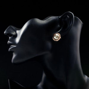 Gold Plated Dome Shaped Stud Earrings - KHAISTA Fashion Jewellery