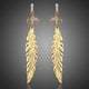 Gold Plated Leaf Drop Earrings