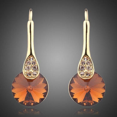 Gold Plated Maple Leaf Design Drop Earrings - KHAISTA Fashion Jewellery