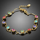 Gold Plated Crystal Cluster Bracelet