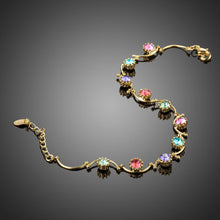 Load image into Gallery viewer, Gold Plated Muffin Crystal Bracelet - KHAISTA Fashion Jewellery
