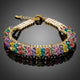 Gold Plated Multicolour Crystal Bead Charm Bracelet