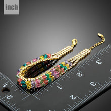 Load image into Gallery viewer, Gold Plated Multicolor Crystal Beads Charm Bracelet - KHAISTA Fashion Jewellery
