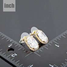 Load image into Gallery viewer, Gold Plated Oval Stud Earrings - KHAISTA Fashion Jewellery
