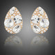 Gold Plated Pear Cut Stud Earrings