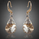 Gold Plated Raindrop Crystal Drop Earrings