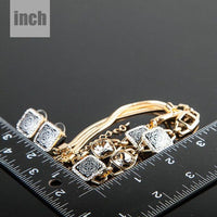 Square crystal stud detail by Khaista