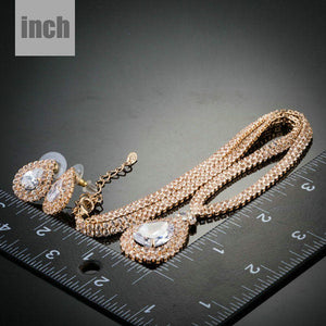 Gold Plated Water Drop Jewelry Set - KHAISTA Fashion Jewellery