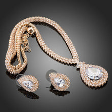 Load image into Gallery viewer, Gold Plated Water Drop Jewelry Set - KHAISTA Fashion Jewellery
