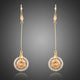 Golden Cubic Zirconia Drop Earrings