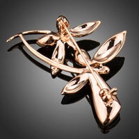 Close-up of gold detail on Khaista dragonfly brooch