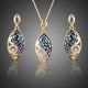 Gold Fish Pattern Stellux Drop Earrings and Pendant Necklace Set