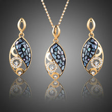 Load image into Gallery viewer, Golden Fish Pattern Drop Earrings and Pendant Necklace Set - KHAISTA Fashion Jewellery
