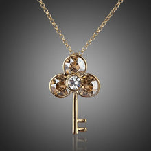 Load image into Gallery viewer, Golden Key Pendant Necklace KPN0044 - KHAISTA Fashion Jewellery
