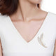 Gold Leaf Branch Pearl Brooch Pin