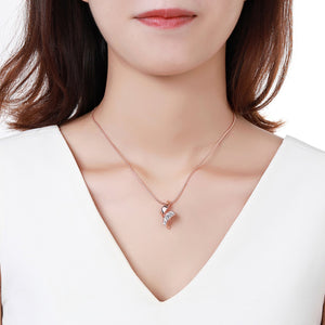 Golden Paved Clear Cubic Zirconia Necklace KPN0264 - KHAISTA Fashion Jewellery
