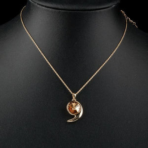 Golden Snail Link Chain Necklace - KHAISTA Fashion Jewellery