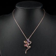Load image into Gallery viewer, Golden Snake Pendant Necklace KPN0089 - KHAISTA Fashion Jewellery
