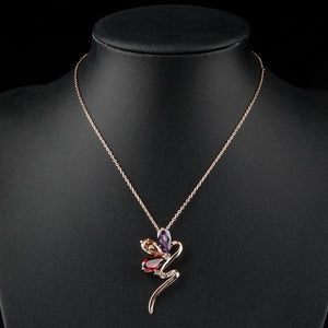 Golden Snake Pendant Necklace KPN0089 - KHAISTA Fashion Jewellery