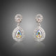 Gradual Change Crystal Drop Earrings