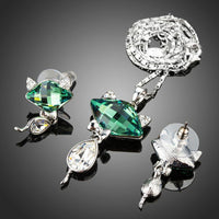 Side angle view of Khaista green fox set