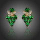 Green Cubic Zirconia Butterfly Drop Earrings