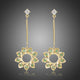 Green Cubic Zirconia Statement Earrings
