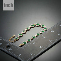 green glam CZ bracelet detail view by KHAISTA
