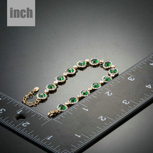Green Glam Cubic Zirconia Bracelet - KHAISTA Fashion Jewellery