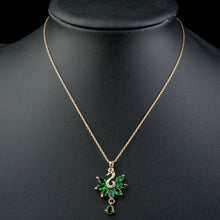 Load image into Gallery viewer, Green Swan Pendant Necklace KPN0125 - KHAISTA Fashion Jewellery
