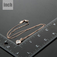 Pendant detail on KHAISTA crystal heart pendant necklace
